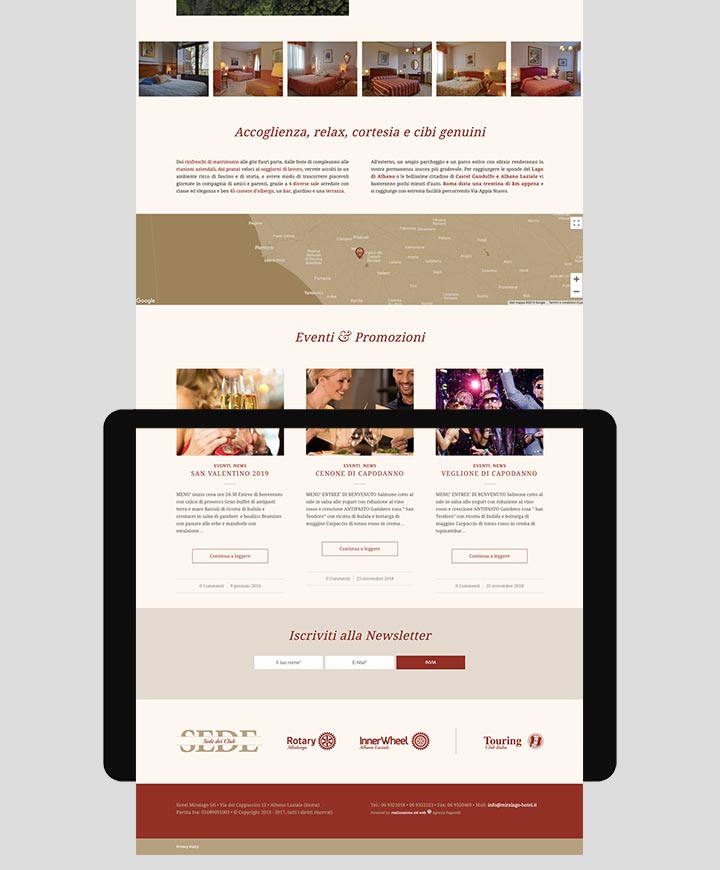 sito web hotel miralago